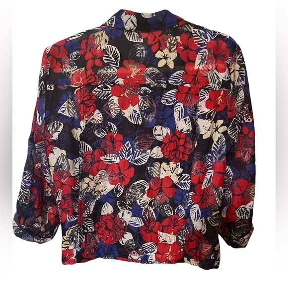 Ruby Rd Favorites Size 12P Blouse 3/4 Sleeve
Floral Red White Blue - Picture 3 of 13